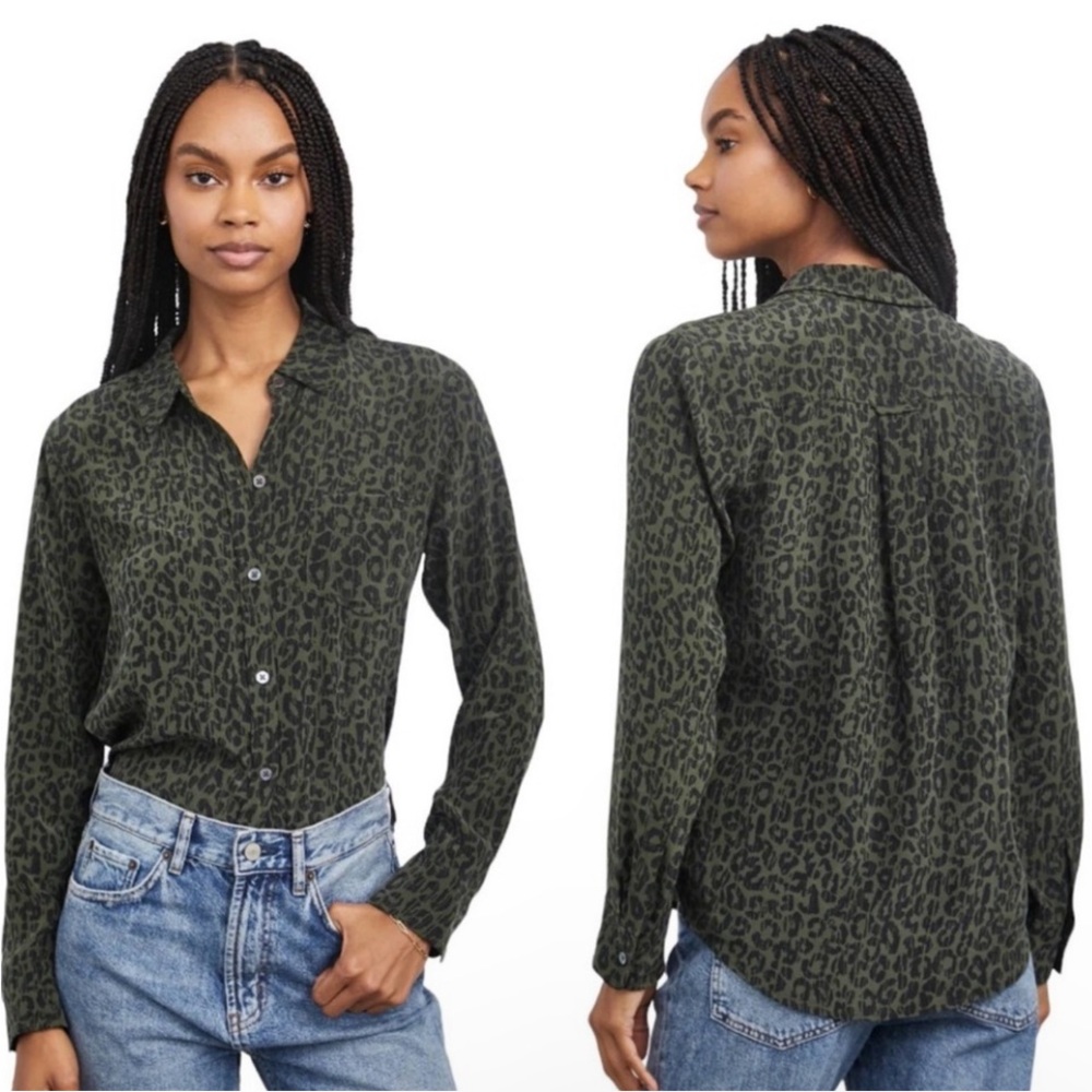 Rails 100% Silk Buttoned Down Shirt Kate Blouse I… - image 4